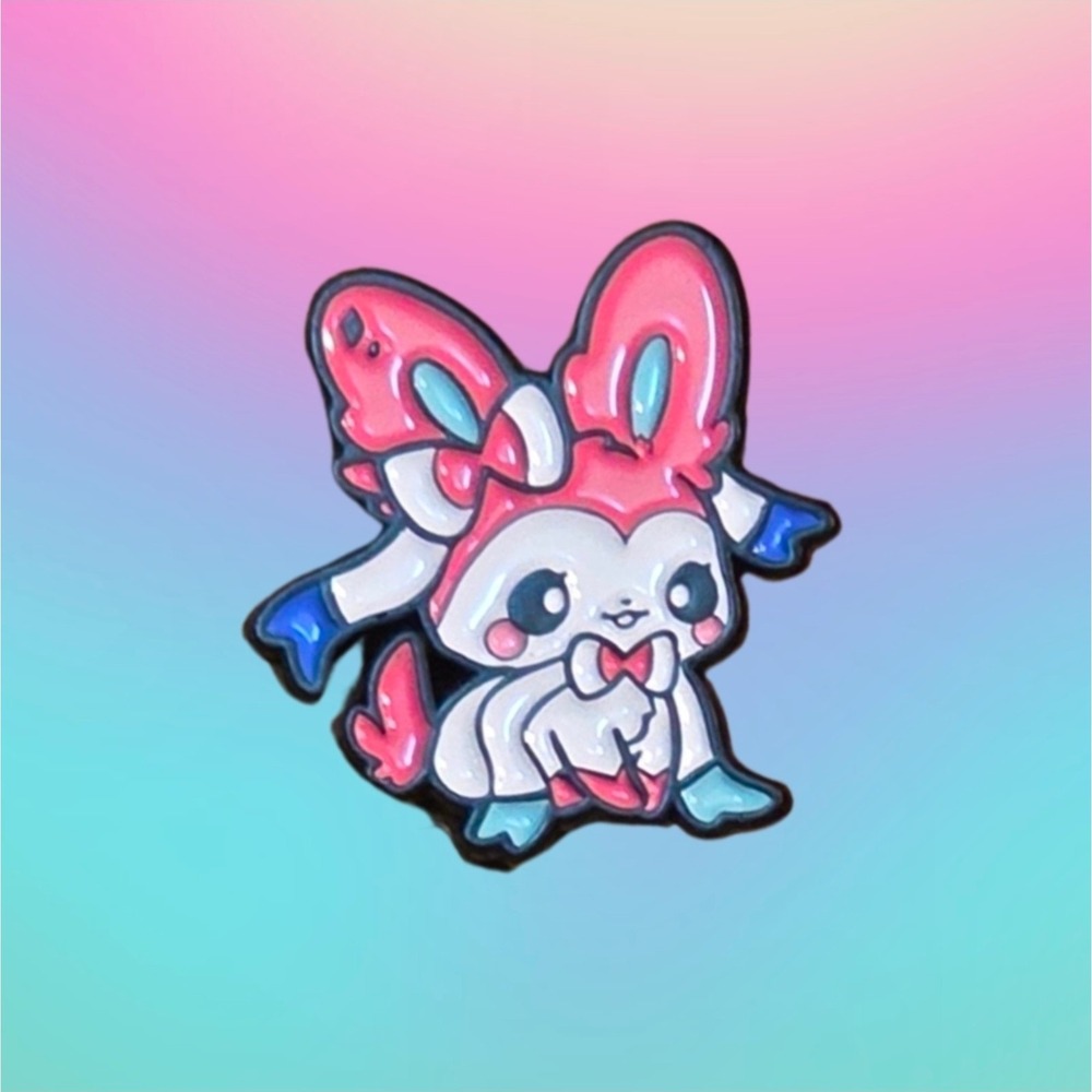 Pokémon SYLVEON Eevee Evolutions Chibi‎ Enamel Pin Set – Collector's Charm